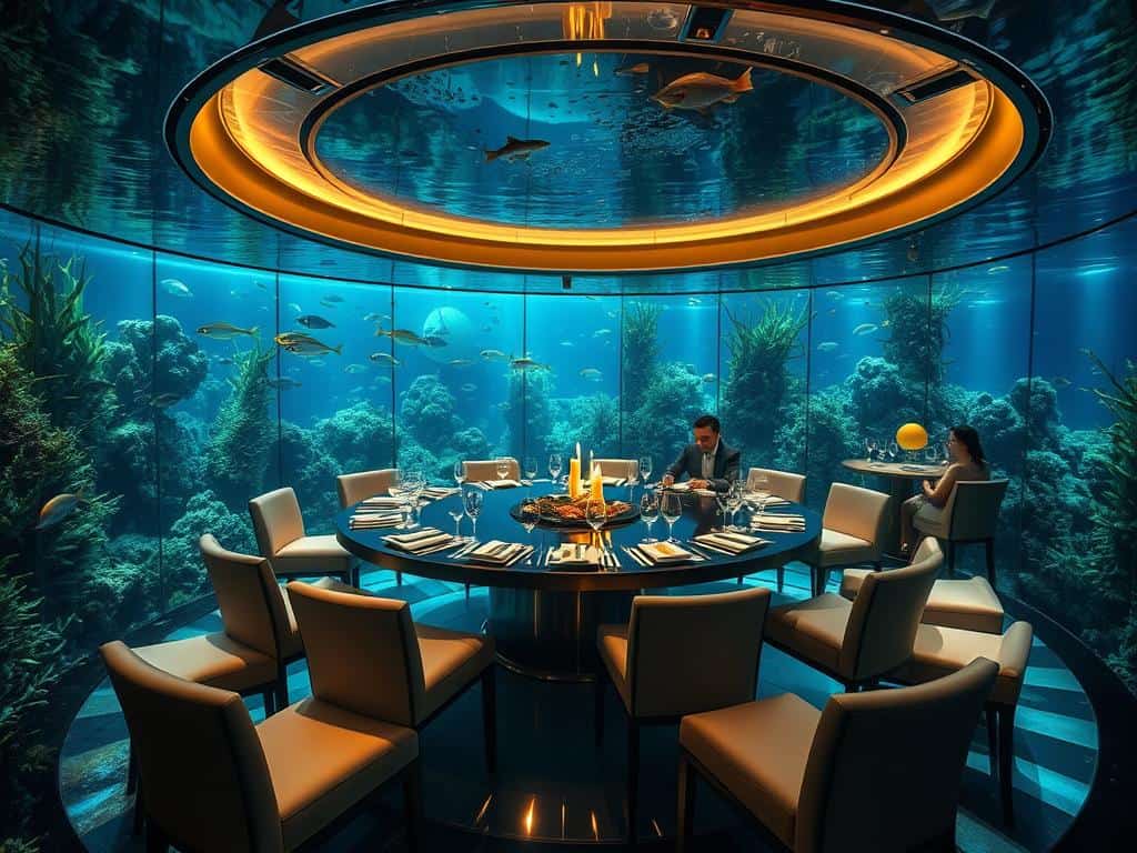 Underwater dining experience