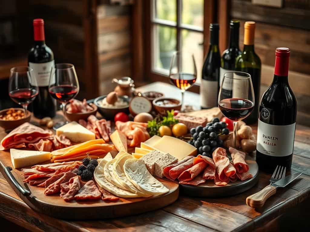 Wine and charcuterie