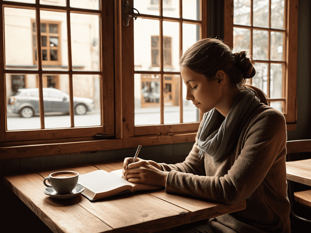 Savoring Solo Creativity in café