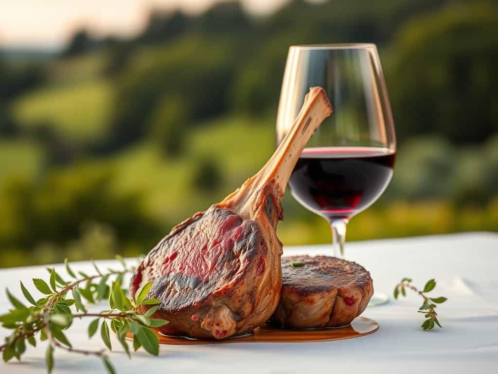 Wine with lamb