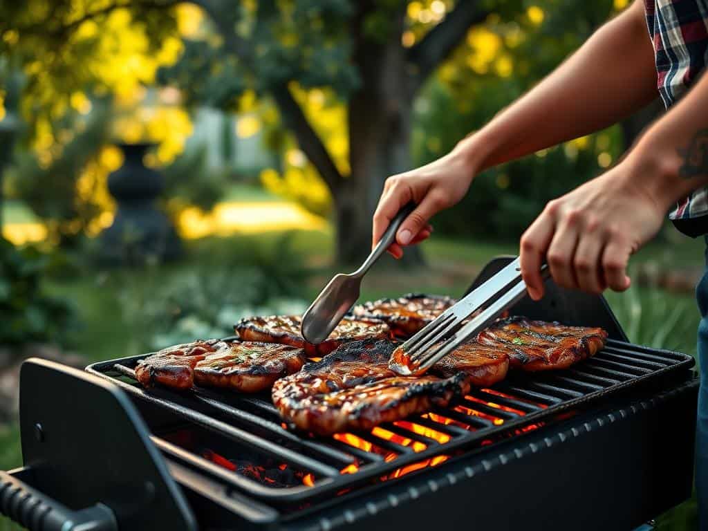 Cooking on a grill
