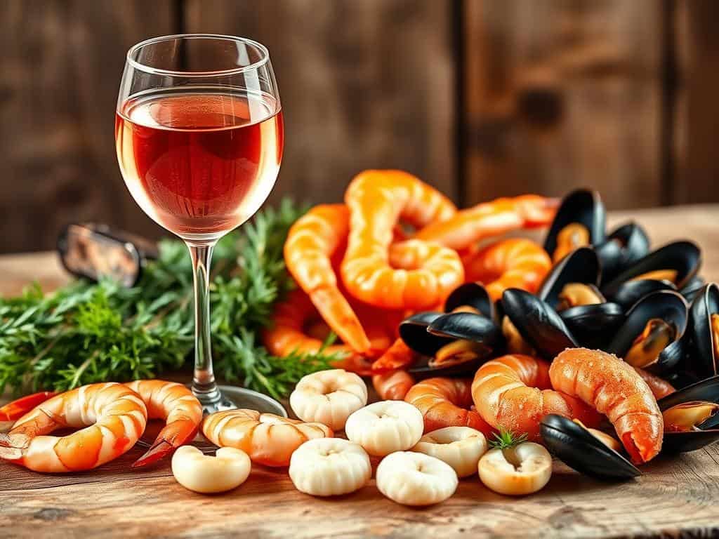 rosé with seafood