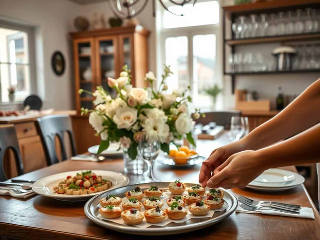 Preparing for a dinner party