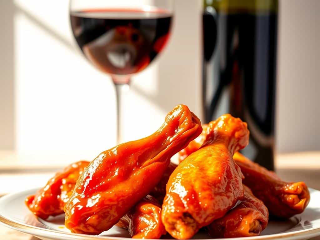 wine pairing with spicy chicken wings